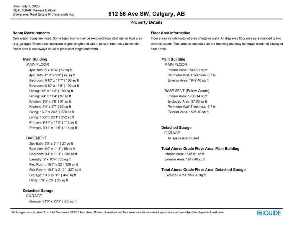 MLS® A2265566 - 612 56 Avenue SW in Windsor Park Calgary, Residential