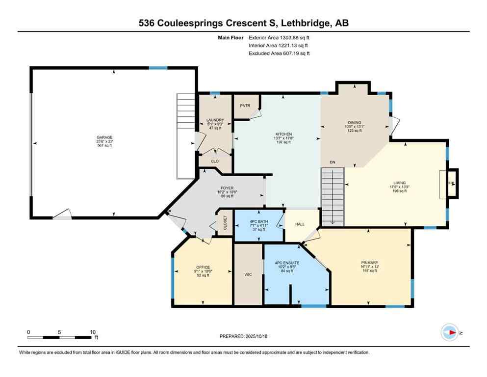 MLS® A2265568 - 536 Couleesprings Crescent  S in Southgate Lethbridge, Residential