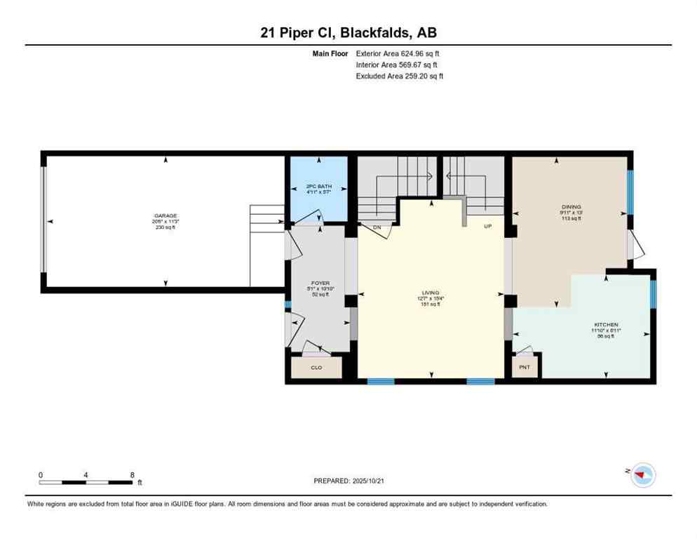 MLS® A2265593 - 21 Piper Close  in Panorama Estates Blackfalds, Residential
