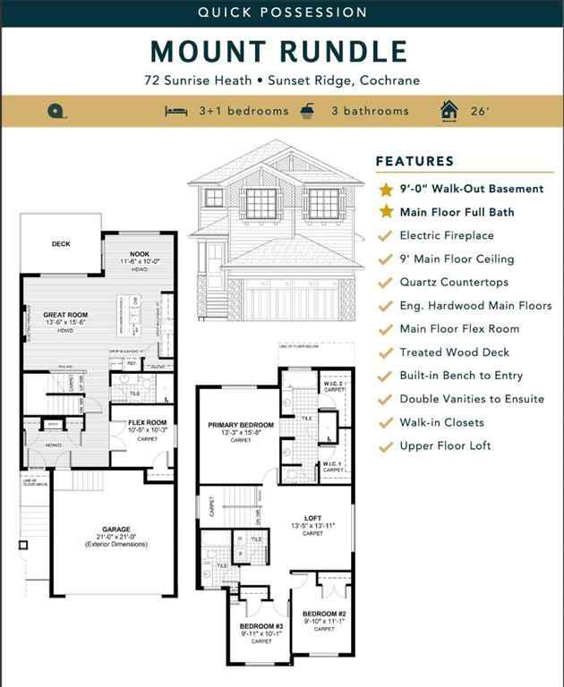 MLS® A2265940 - 72 Sunrise Heath  in Sunset Ridge Cochrane, Residential