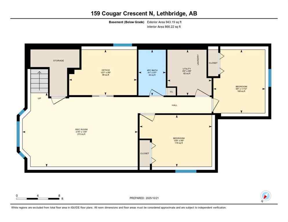 MLS® A2265971 - 159 Cougar Crescent N in Uplands Lethbridge, Residential