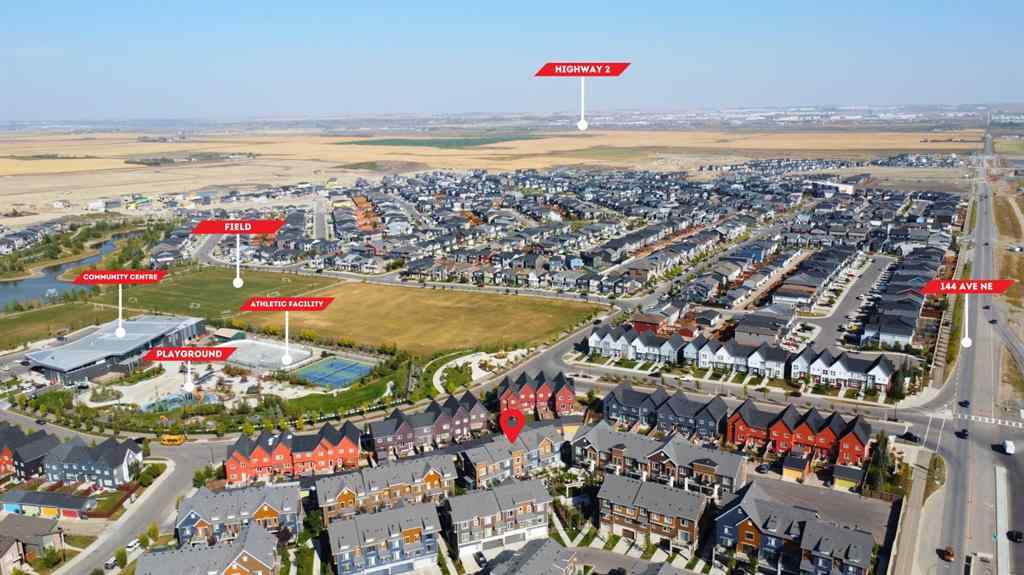 MLS® A2266075 - 158 Livingston Common NE in Livingston Calgary, Residential