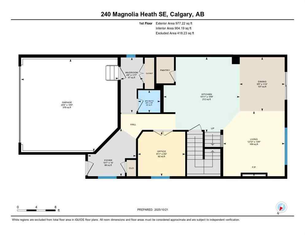 MLS® A2266145 - 240 Magnolia Heath SE in Mahogany Calgary, Residential
