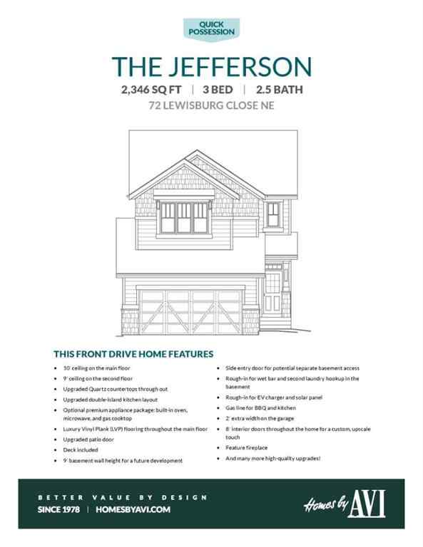 MLS® A2266724 - 72 Lewisburg Close NE in Lewisburg Calgary, Residential