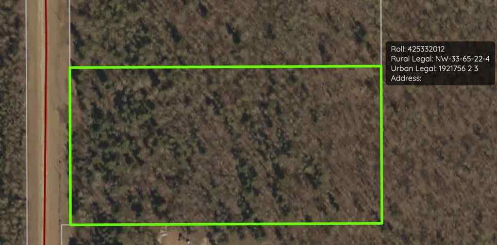 MLS® A2267702 - Lot 3 Part of NW-33-65-22-W4   in NONE Rural Athabasca County, Land