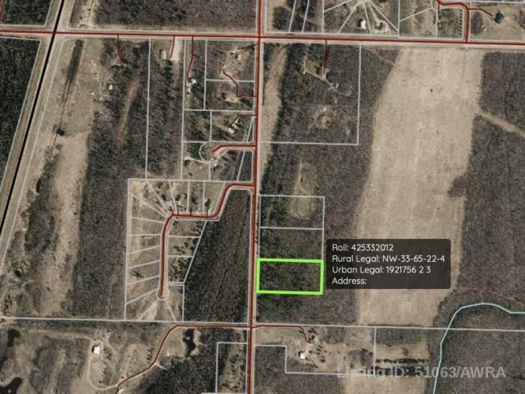 MLS® A2267702 - Lot 3 Part of NW-33-65-22-W4   in NONE Rural Athabasca County, Land
