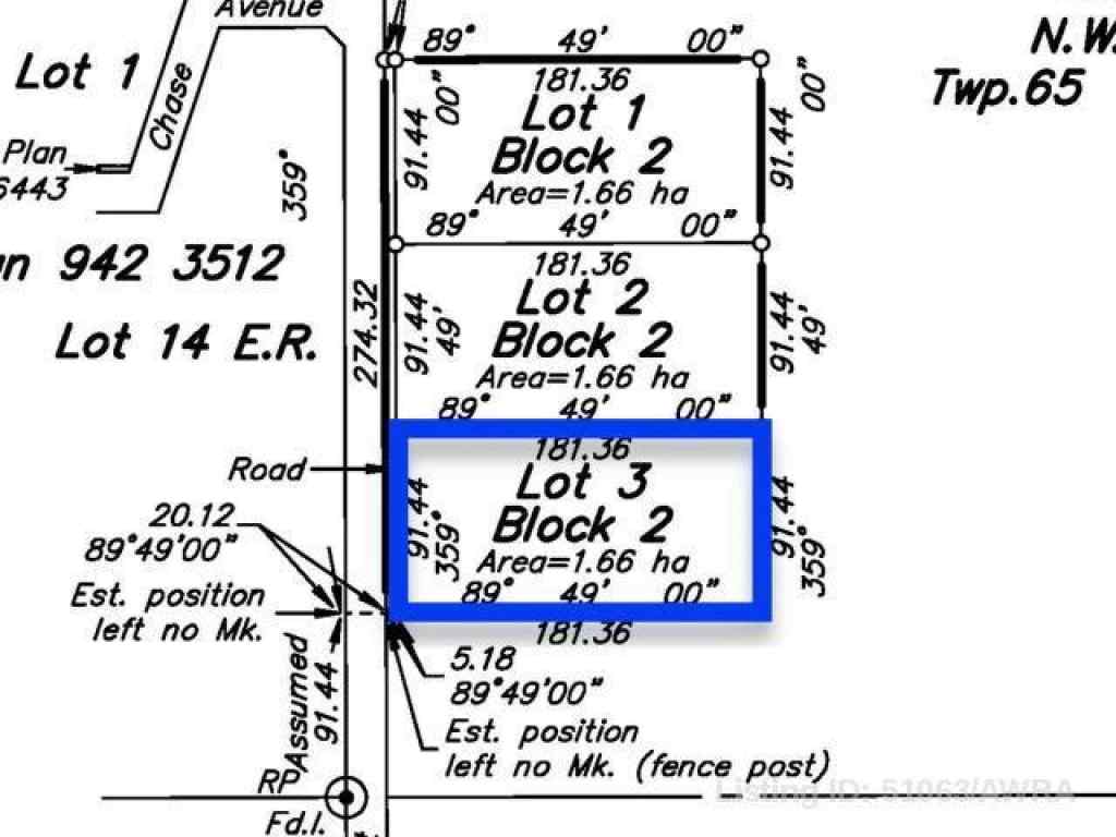 MLS® A2267702 - Lot 3 Part of NW-33-65-22-W4   in NONE Rural Athabasca County, Land