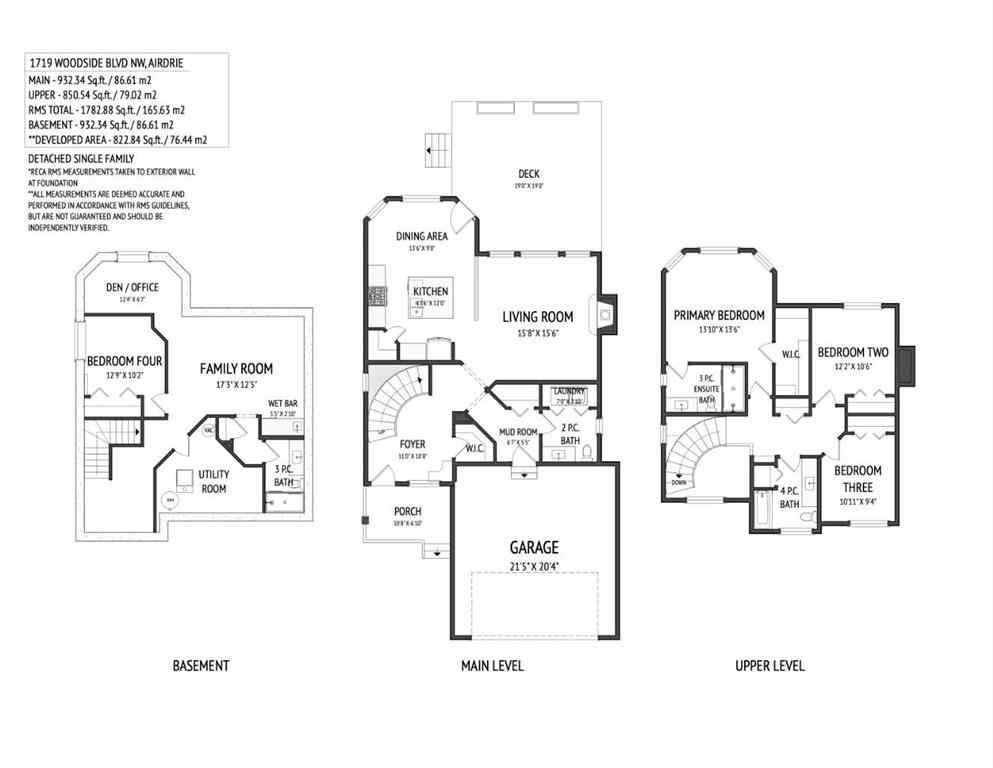 MLS® A2268287 - 1719 Woodside Boulevard NW in Woodside Airdrie, Residential
