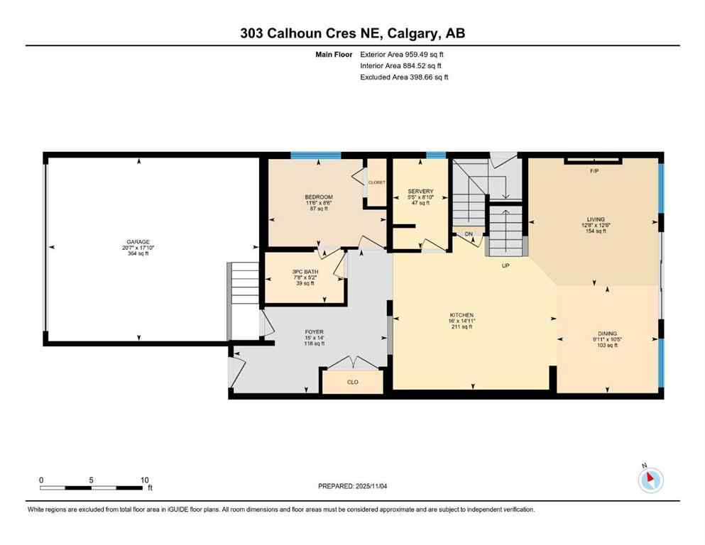 MLS® A2268350 - 303 Calhoun Crescent NE in Livingston Calgary, Residential