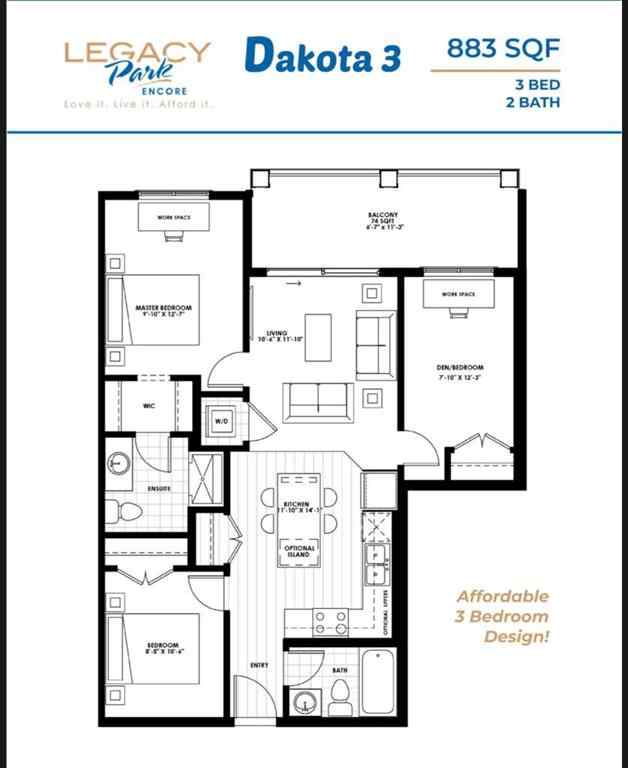 MLS&reg; # A2268736 - Unit #2207 740 Legacy Village Road SE in Legacy Calgary, Residential Open Houses