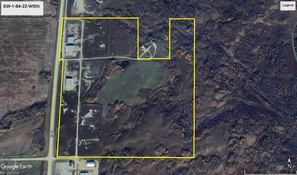 MLS® A2269052 - SW-1-84-22-W5th Hwy 743   in West Hill Com/Ind Peace River, Commercial