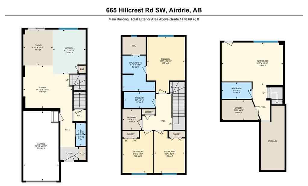 MLS® A2269109 - 665 Hillcrest Road SW in Hillcrest Airdrie, Residential