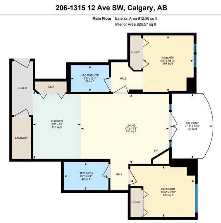 MLS® A2269118 - Unit #206 1315 12 Avenue SW in Beltline Calgary, Residential
