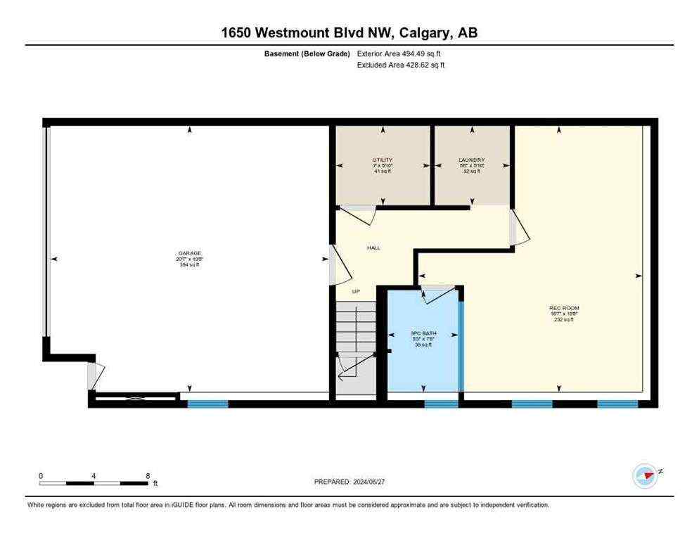 MLS® A2269160 - Unit #Basement Suite 1650 Westmount Boulevard NW in Hillhurst Calgary, Rental