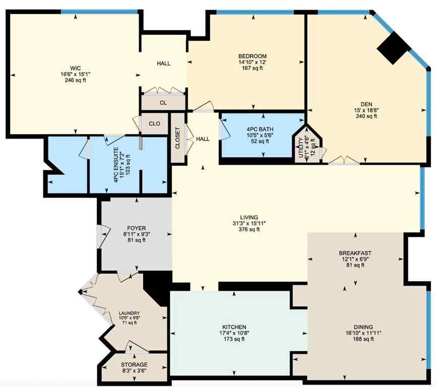 MLS&reg; # A2269443 - Unit #1310 720 13 Avenue SW in Beltline Calgary, Residential Open Houses