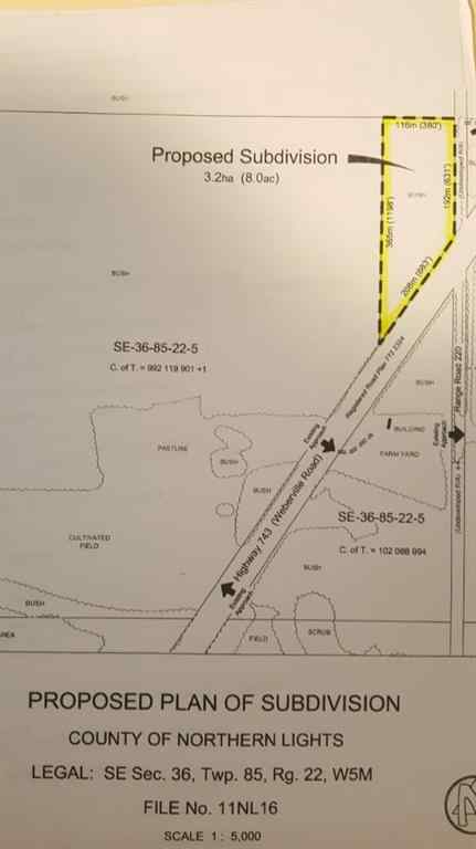 MLS&reg; # A2269775 -  Weberville Road  in NONE Rural Northern Lights, County of, Land Open Houses