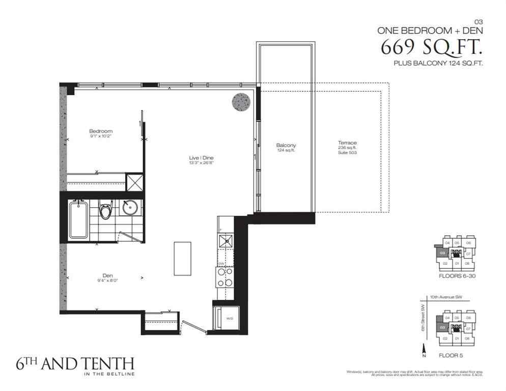 MLS&reg; # A2270163 - Unit #1603 1010 6 Street SW in Beltline Calgary, Residential Open Houses