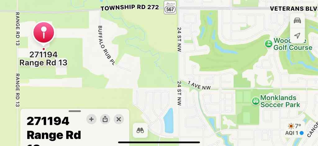 MLS&reg; # A2270191 - 271194 Range Road 13  NW in NONE Airdrie, Land Open Houses