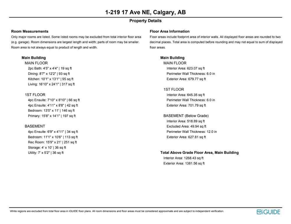 MLS&reg; # A2270592 - Unit #1 219 17 Avenue NE in Tuxedo Park Calgary, Residential Open Houses