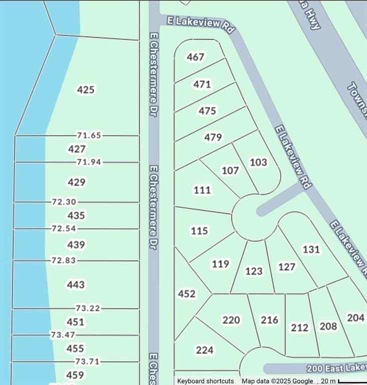 MLS® A2270978 - 107 East Lakeview Place  in East Lakeview Shores Chestermere, Land