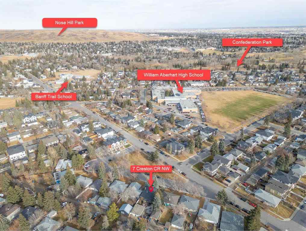 MLS&reg; # A2271198 - 7 Creston Crescent NW in Banff Trail Calgary, Residential Open Houses