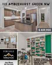  Just listed Calgary Homes for sale for 113 Amblehurst Green NW in  Calgary 